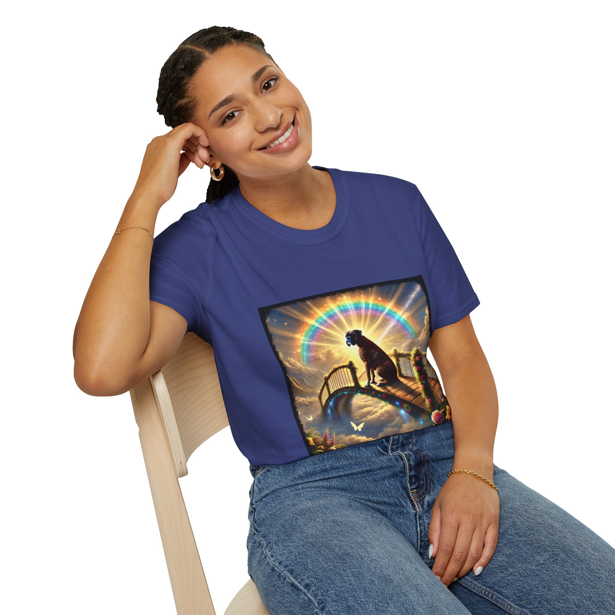 Boxer Brindle Rainbow Bridge | Unisex Dog T-Shirt