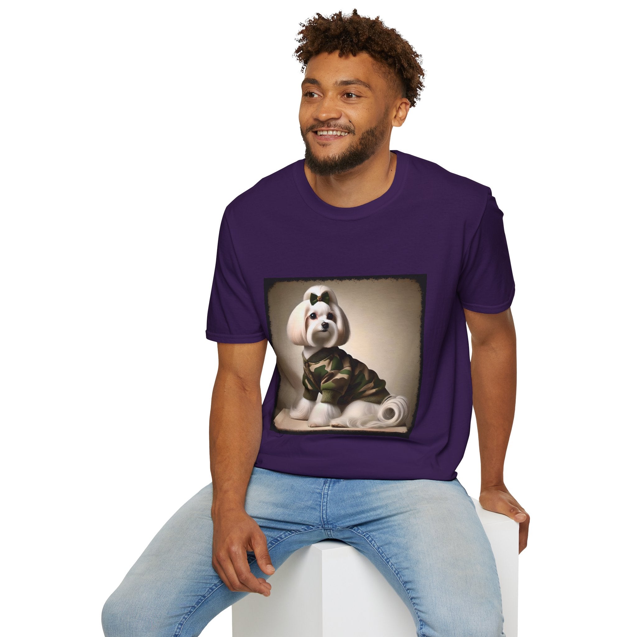 Maltese Camo Cutie | Unisex Dog T-Shirt