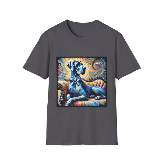 Great Dane Blue Classic design dog lover unisex t-shirt in charcoal