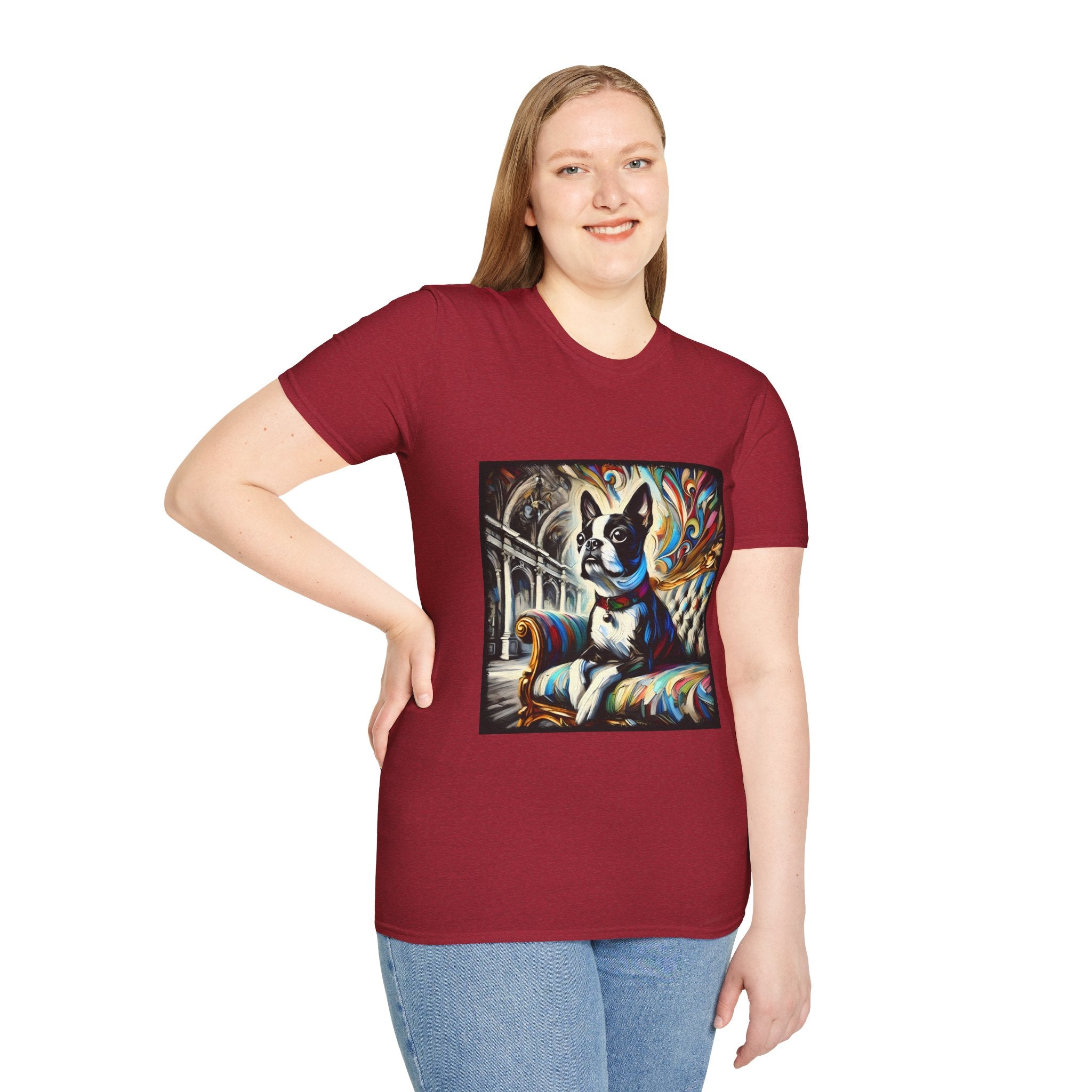 Boston Terrier Bold Swirl | Unisex Dog T-Shirt