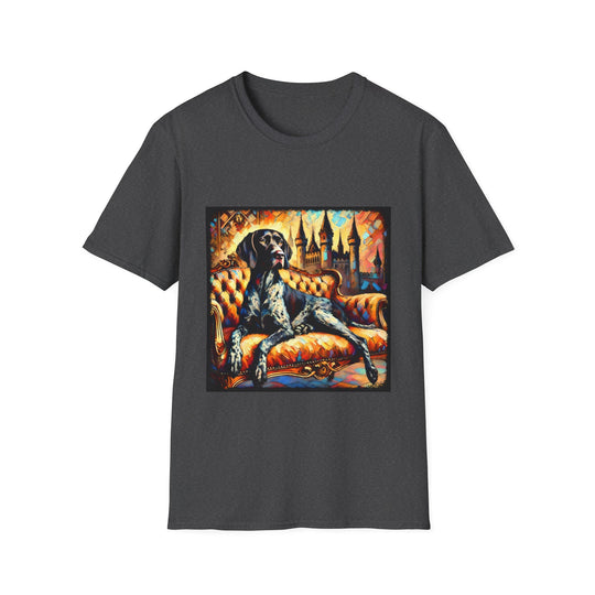 German Shorthaired Pointer Poised Bold Classic design dog lover unisex t-shirt in dark heather