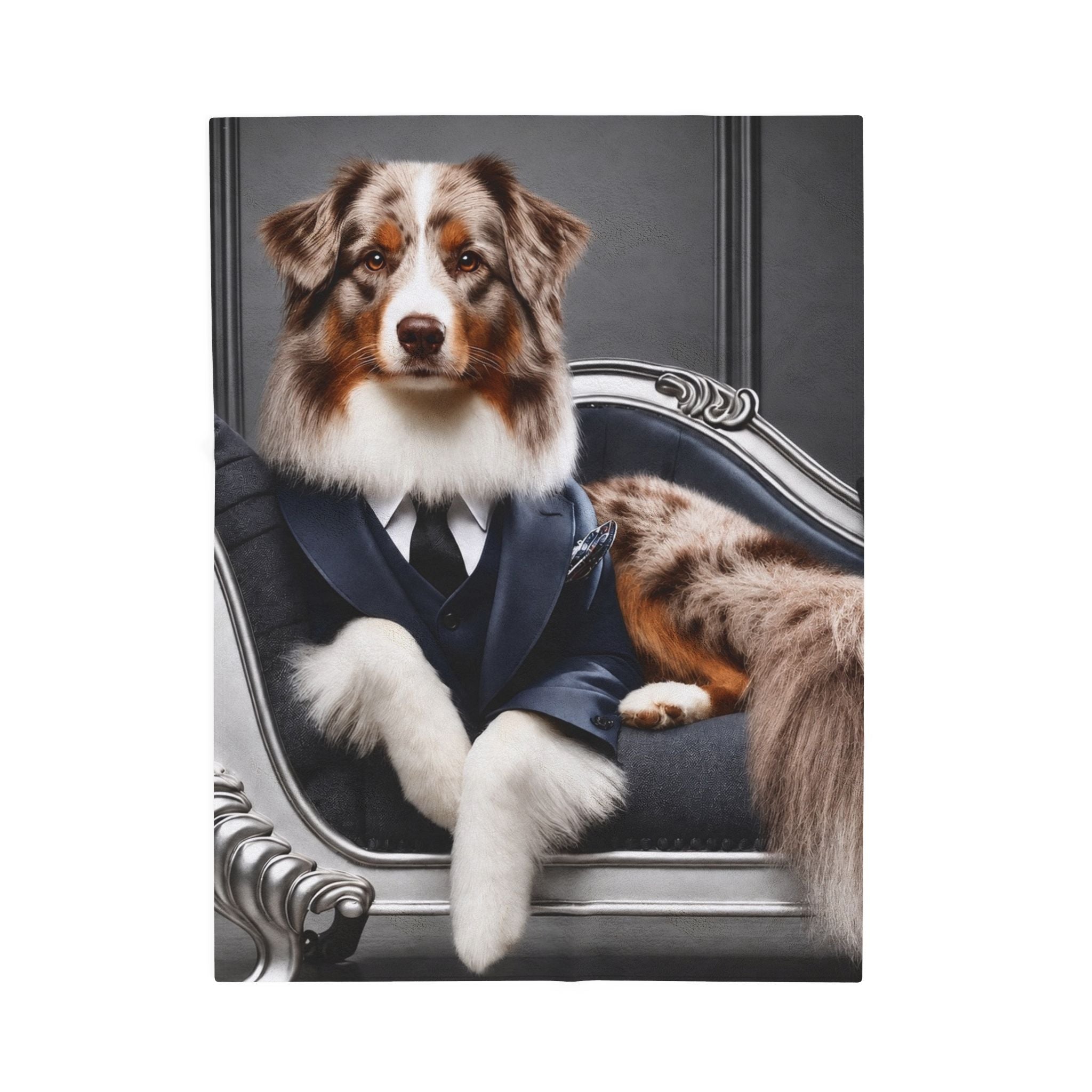 Australian Shepherd Blanket | Handsome Gentleman Dog Lover Gift