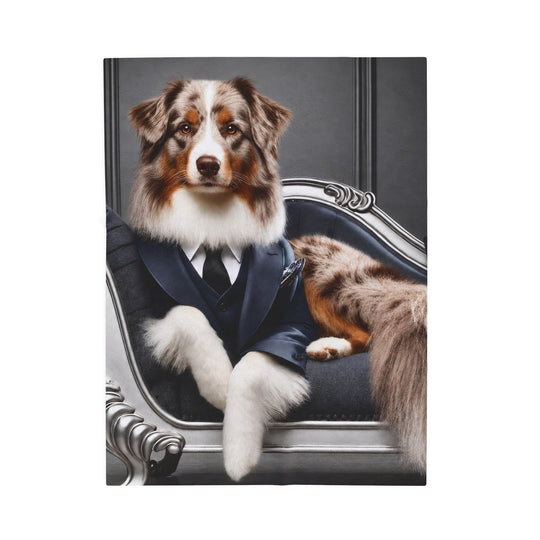 Australian Shepherd Blanket | Handsome Gentleman Dog Lover Gift
