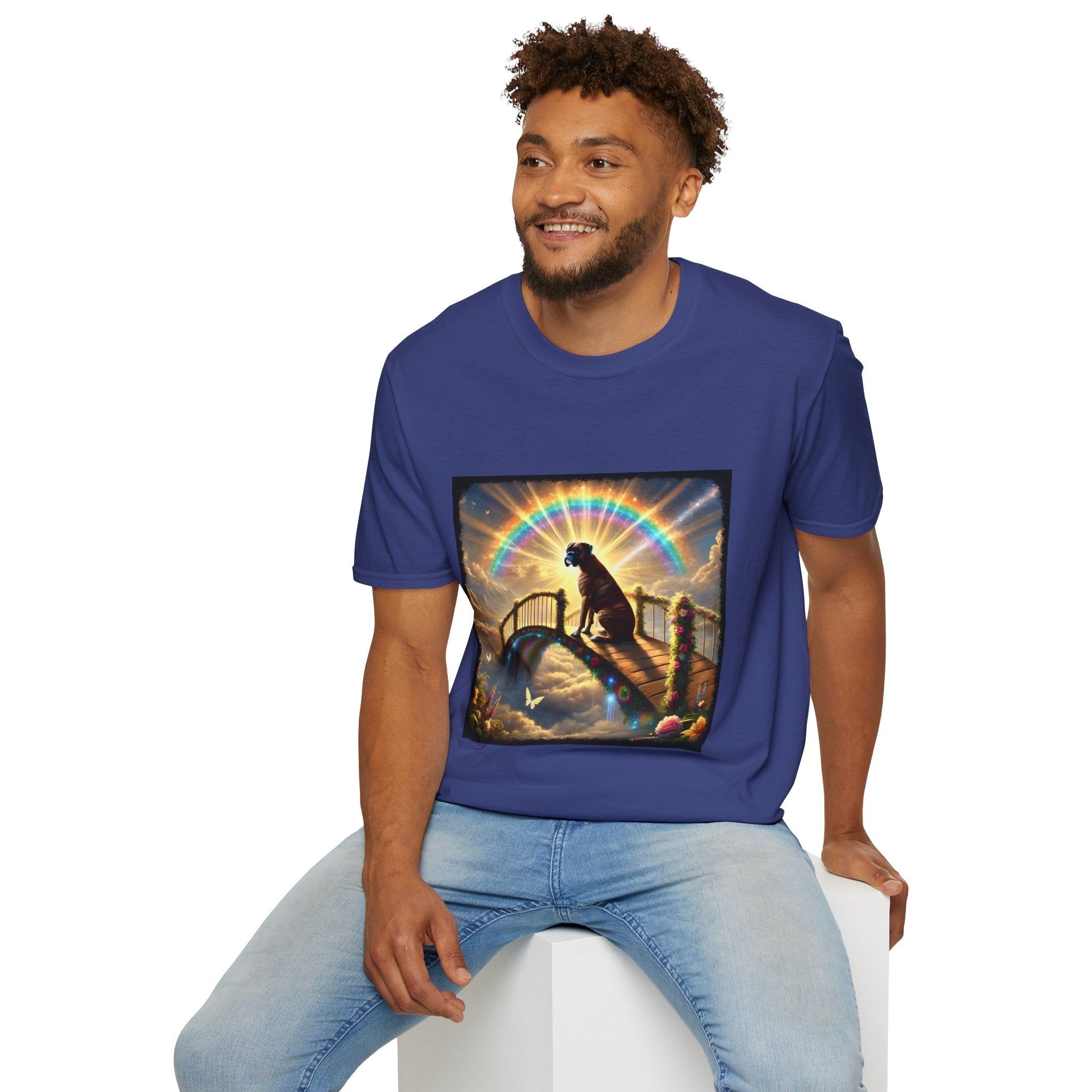 Boxer Brindle Rainbow Bridge | Unisex Dog T-Shirt