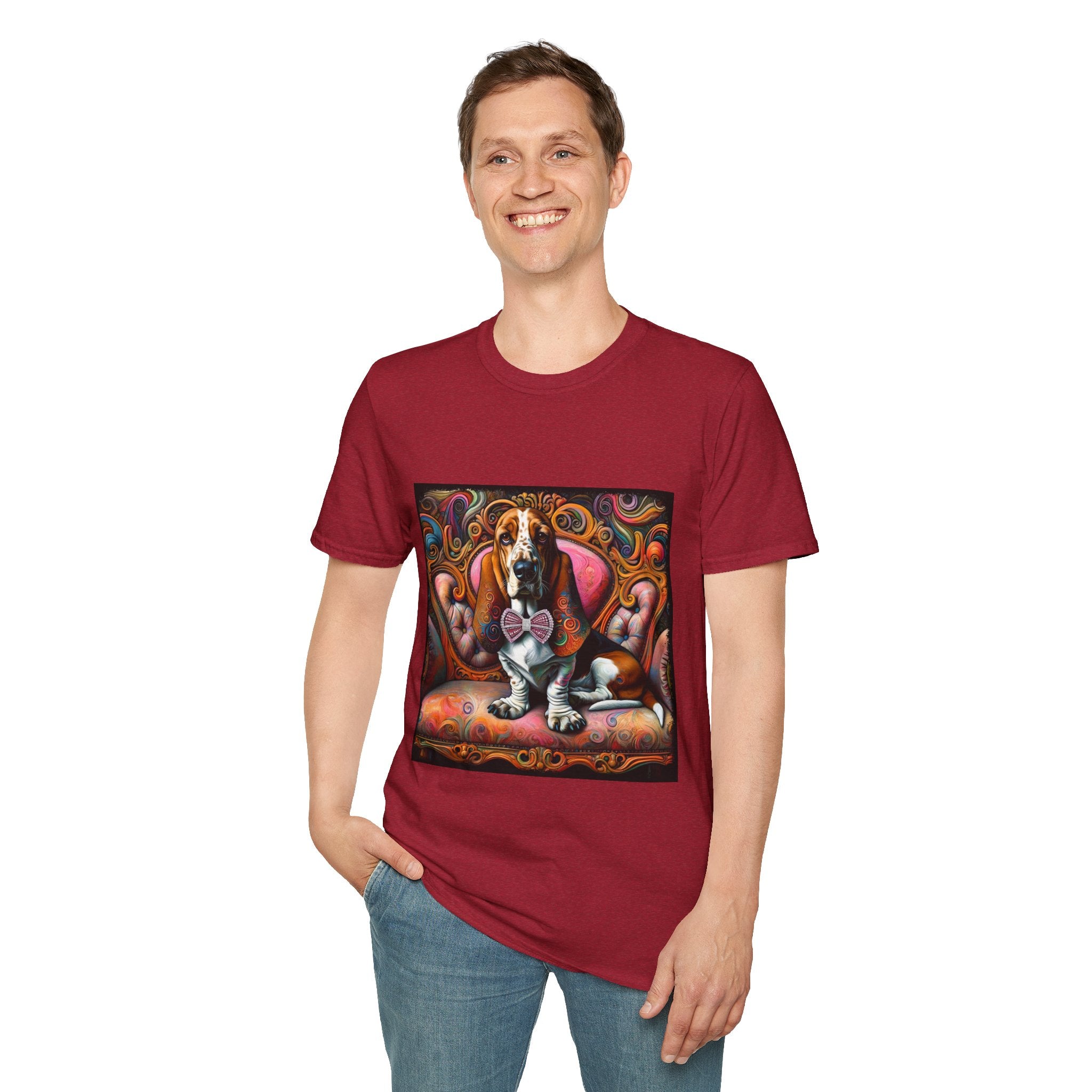Basset Hound Vivid Swirl | Unisex Dog T-Shirt