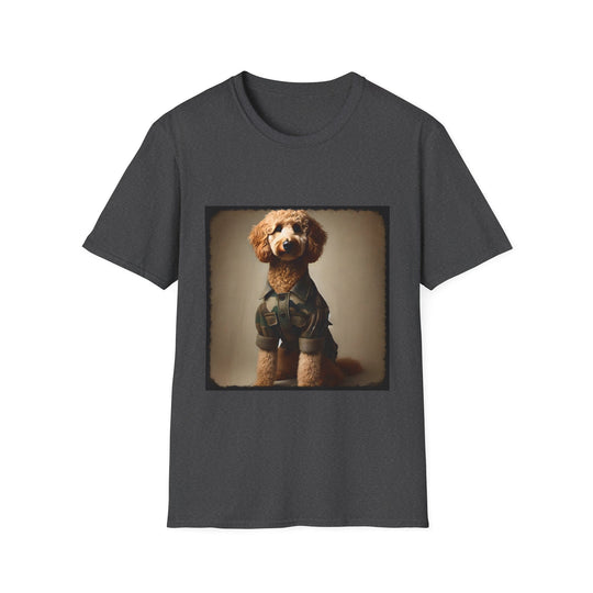 Goldendoodle Green Camo Cutie design dog lover unisex t-shirt in dark heather