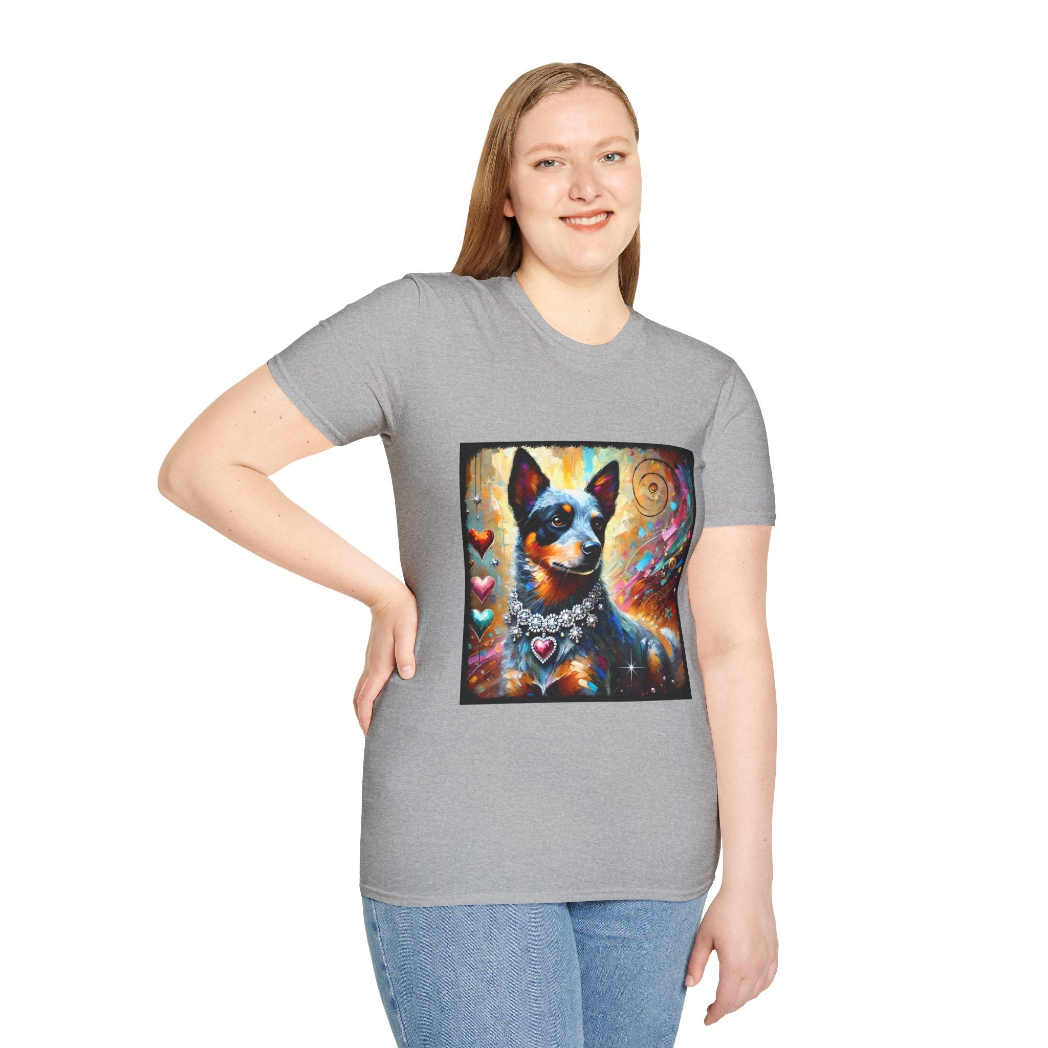 Australian Cattle Dog Diamond Heart Classic | Unisex Dog T-Shirt