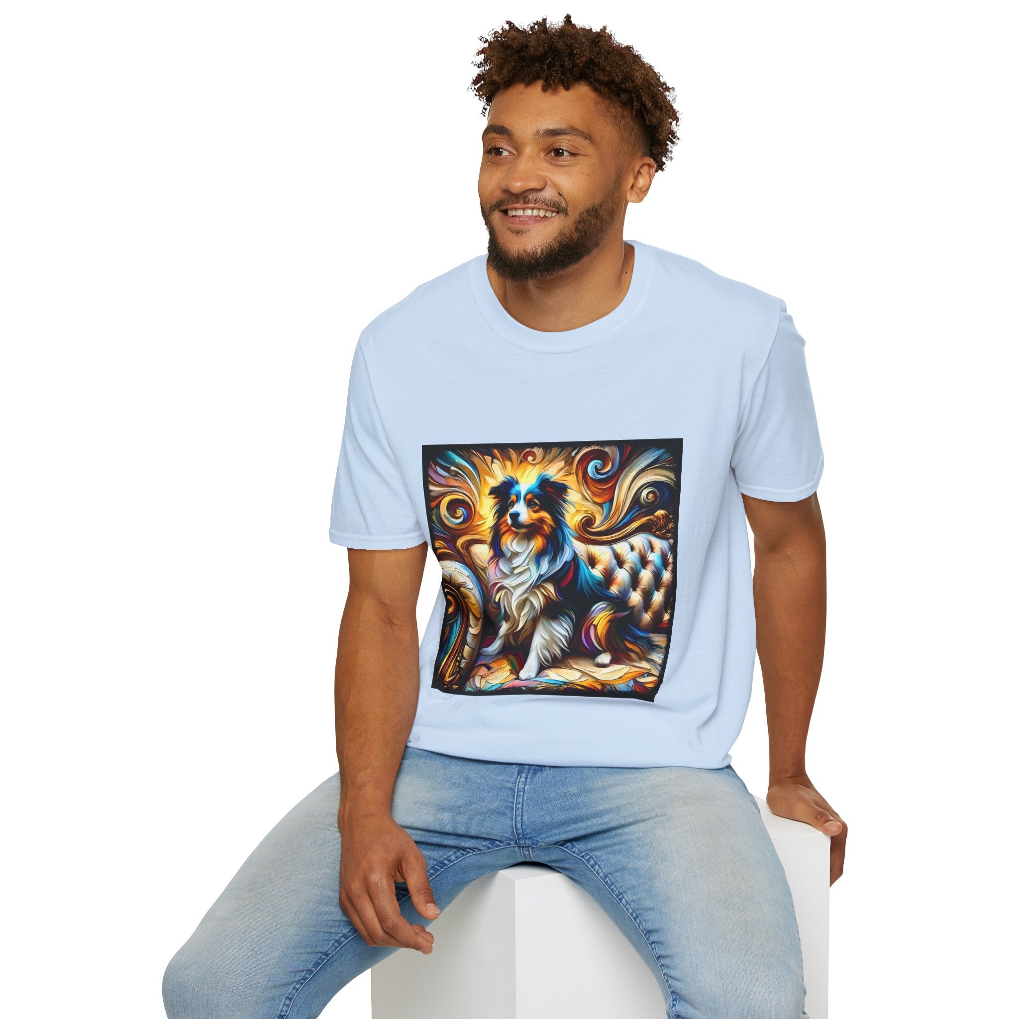 Miniature American Shepherd Sunburst Swirl | Unisex Dog T-Shirt