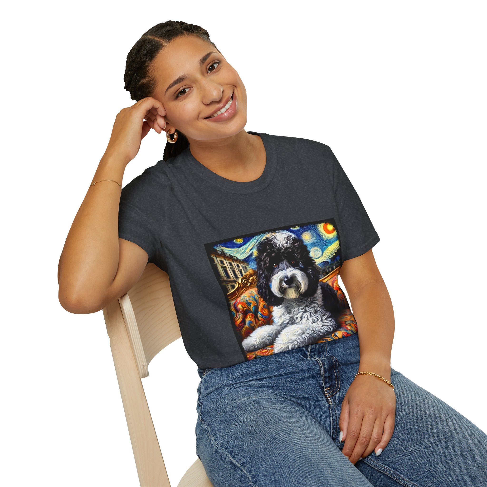 Sheepadoodle Starry Swirl | Unisex Dog T-Shirt