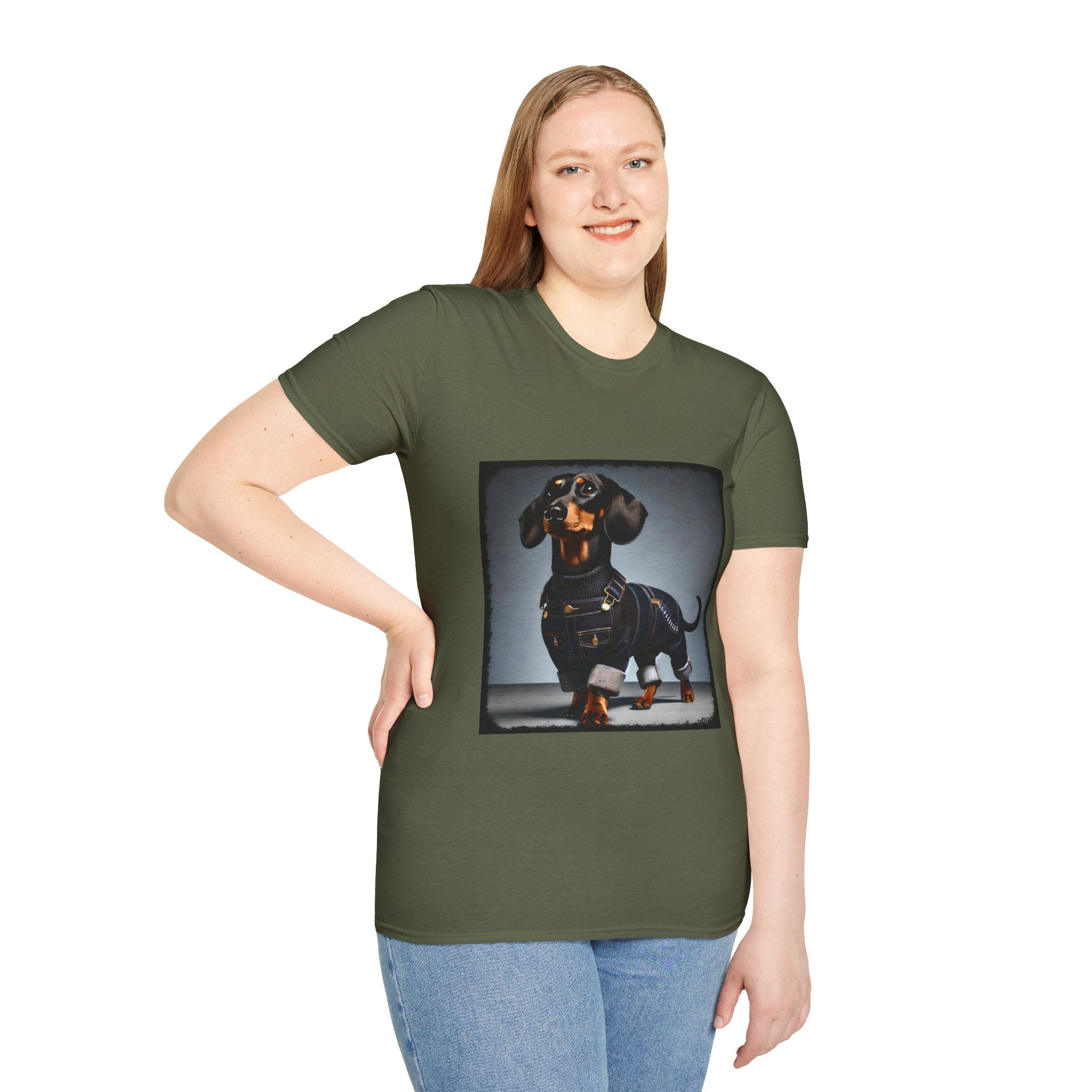 Dachshund Denim Doll | Unisex Dog T-Shirt