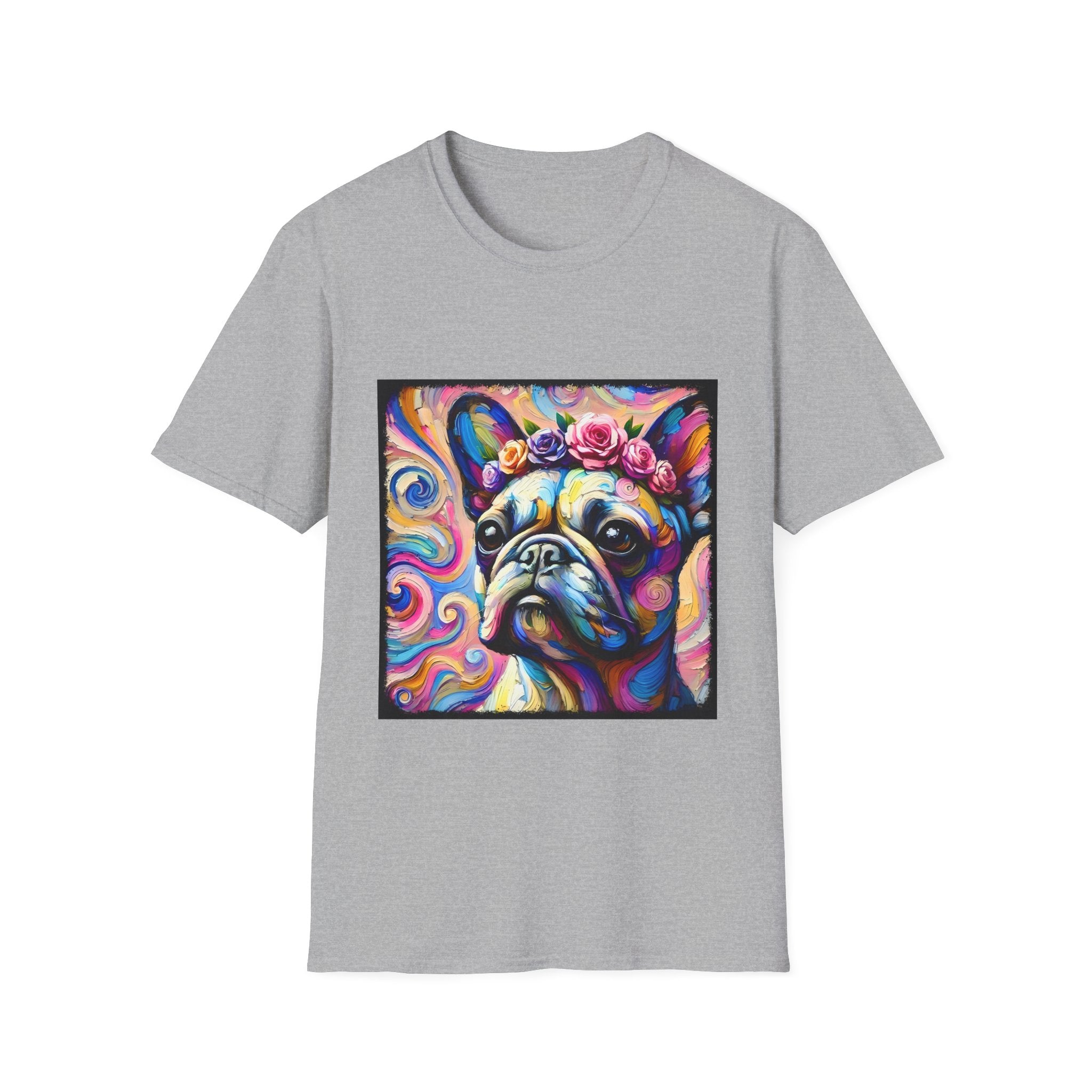 French Bulldog Shirt | Rose Crown Swirl Dog Lover Tee