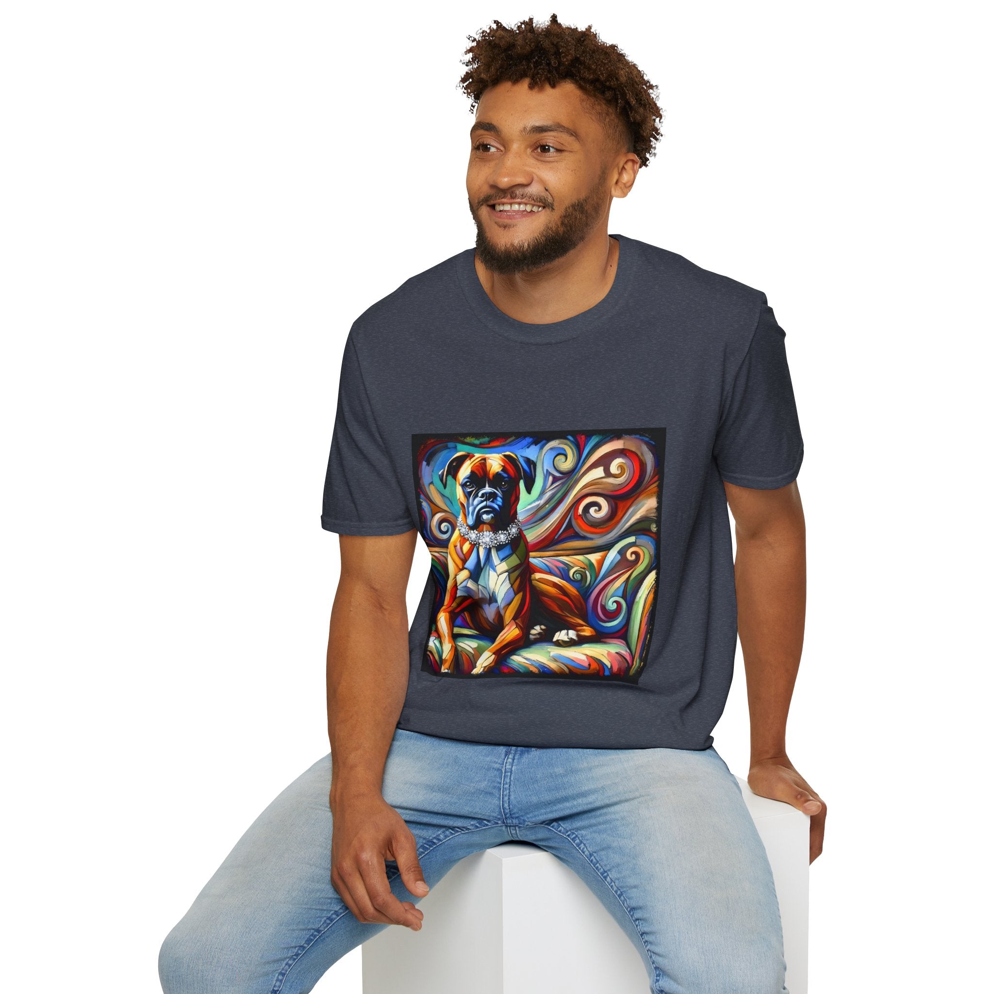 Boxer Diamond Swirl | Unisex Dog T-Shirt