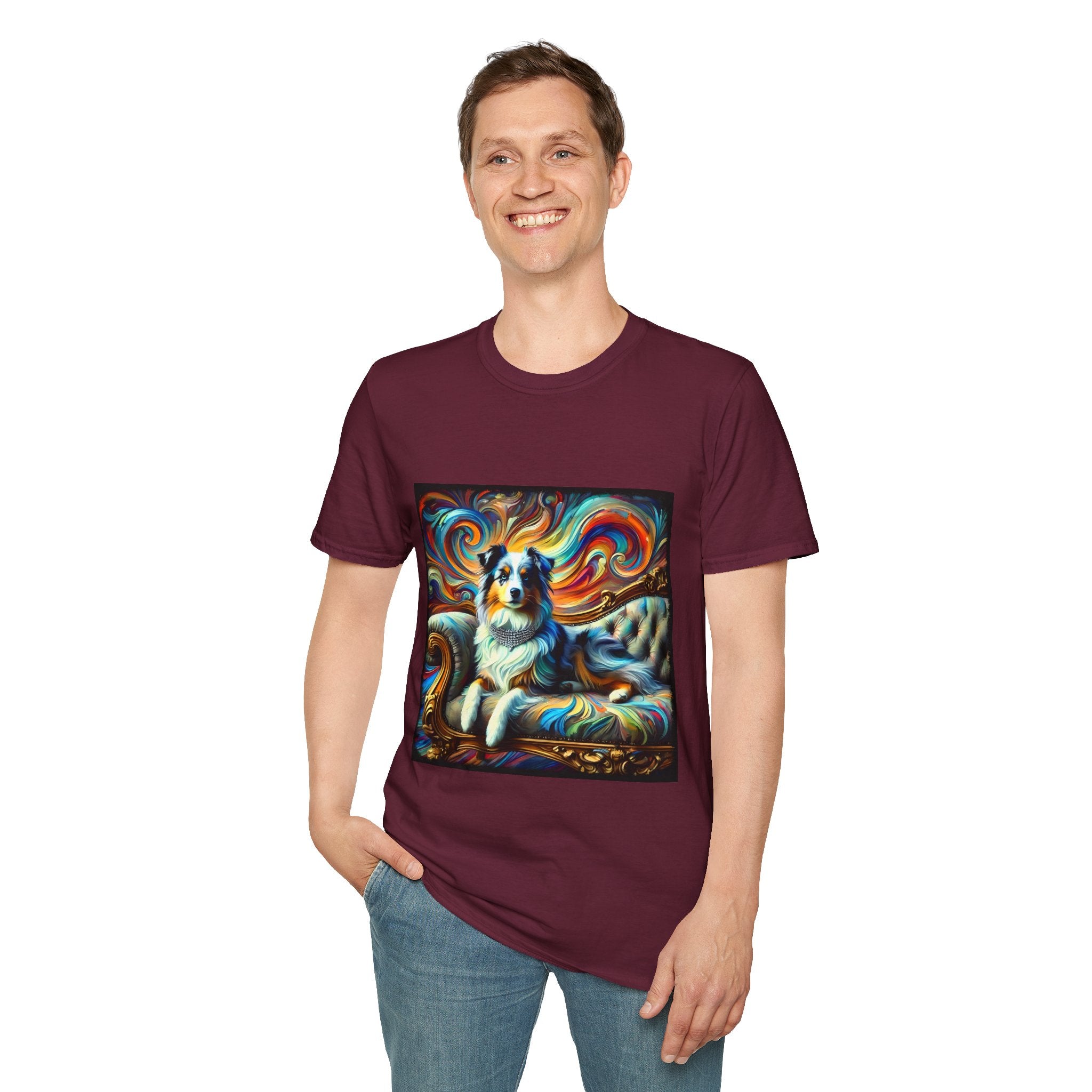 Miniature American Shepherd Vivid Swirl | Unisex Dog T-Shirt
