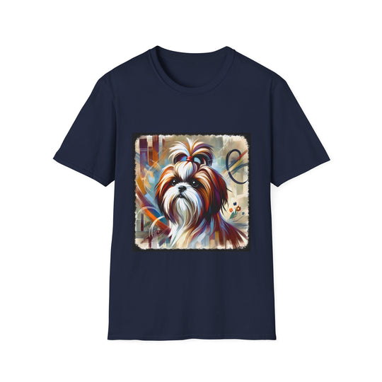 Shih Tzu Beautiful Classic design dog lover unisex t-shirt in navy