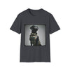 Labrador Retriever Tactical Boss design dog lover unisex t-shirt in dark heather grey