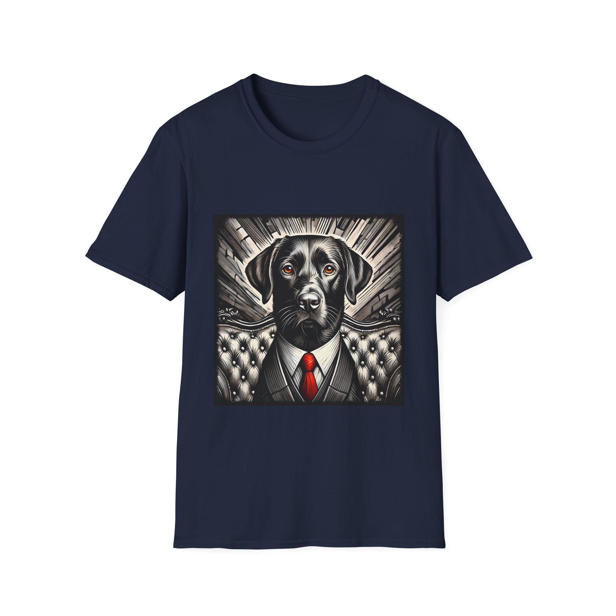 Labrador Retriever B&W Bold Red Tie | Unisex Dog T-Shirt