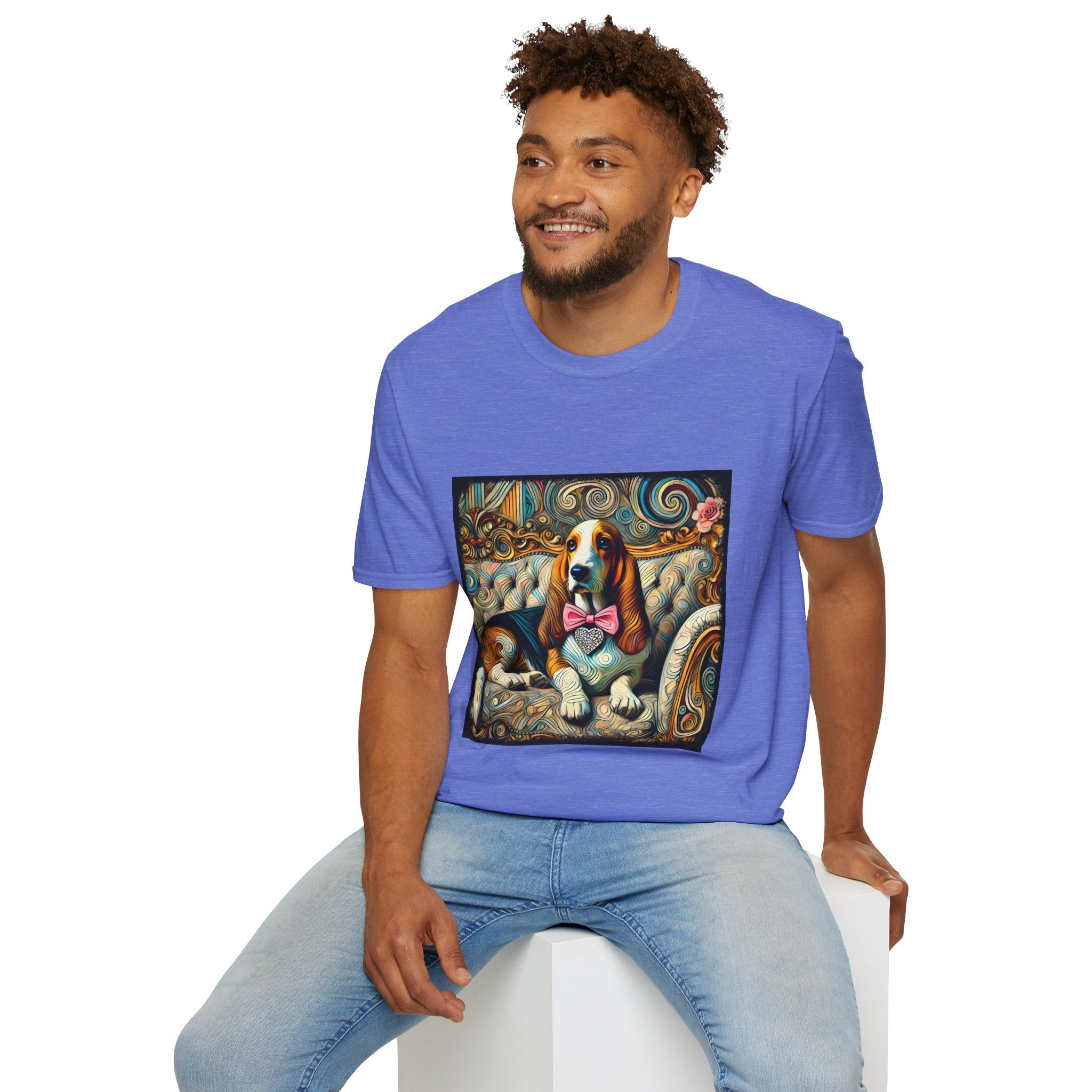 Basset Hound Diamond Swirl | Unisex Dog T-Shirt