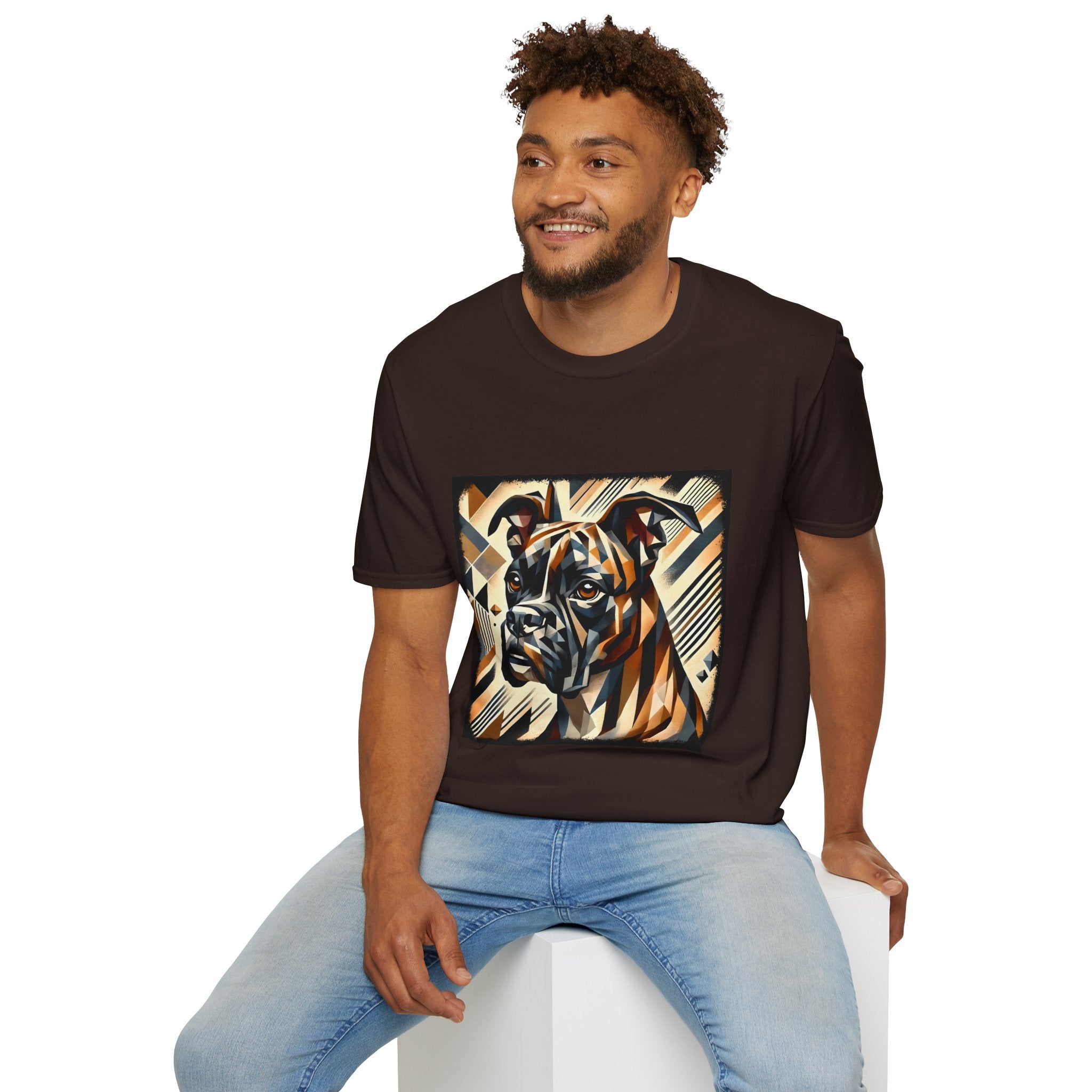 Boxer Modern Geometric | Unisex Dog T-Shirt