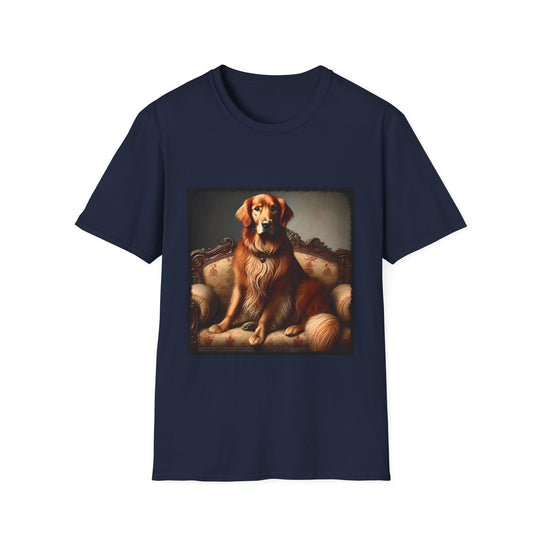 Golden Retriever Poised Diva design dog lover unisex t-shirt in navy