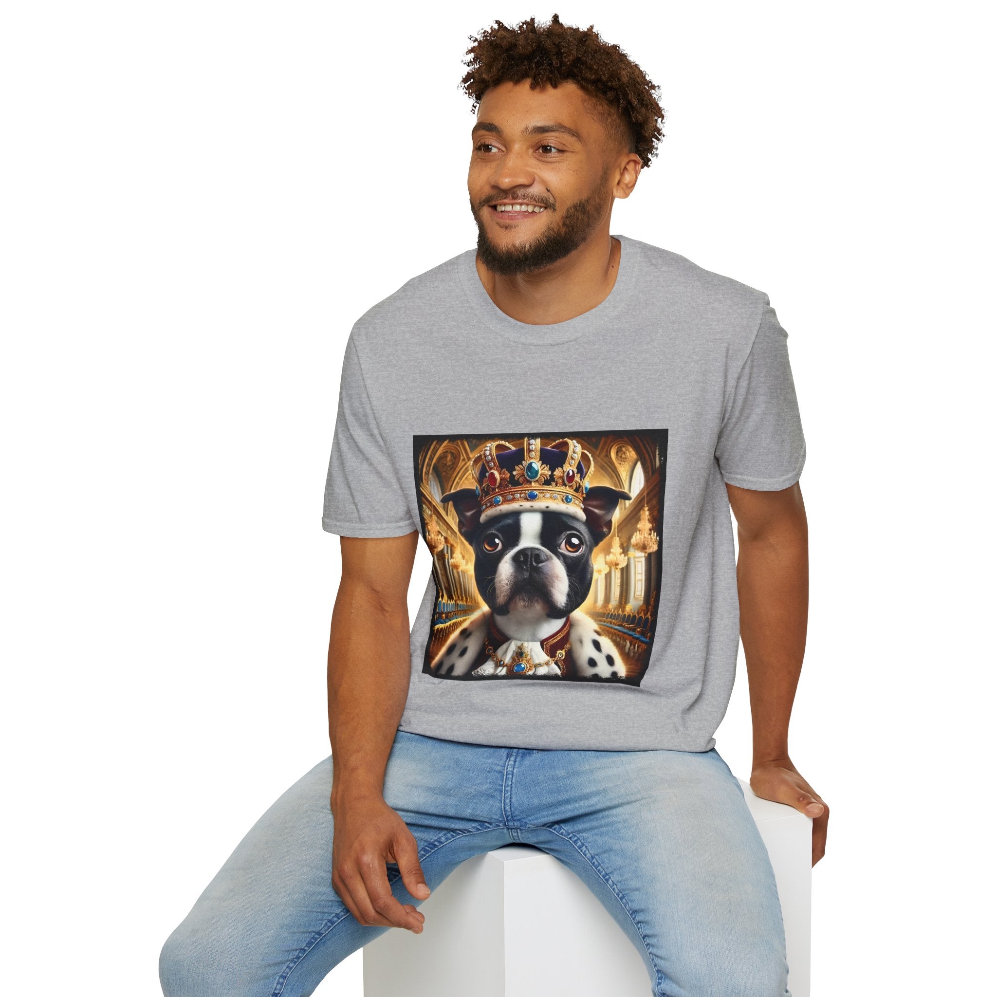 Boston Terrier Mighty Monarch | Unisex Dog T-Shirt