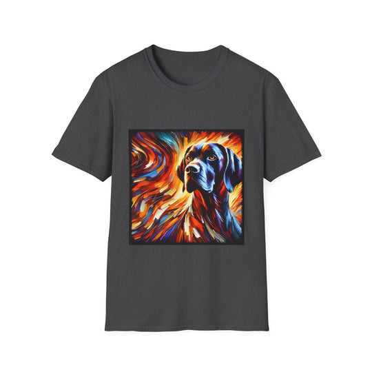 German Shorthaired Pointer Bold Fire Classic design dog lover unisex t-shirt in dark heather