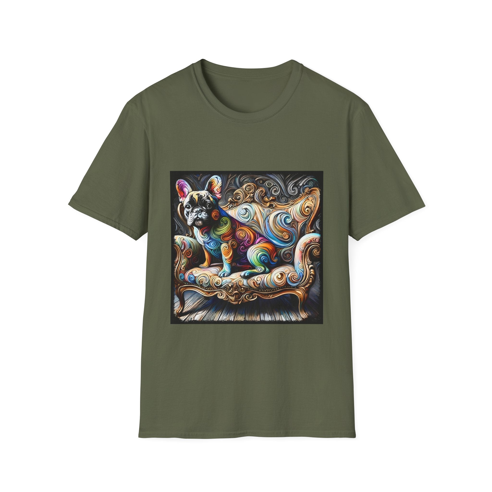 French Bulldog Shirt | Multicolor Swirl Dog Lover Tee