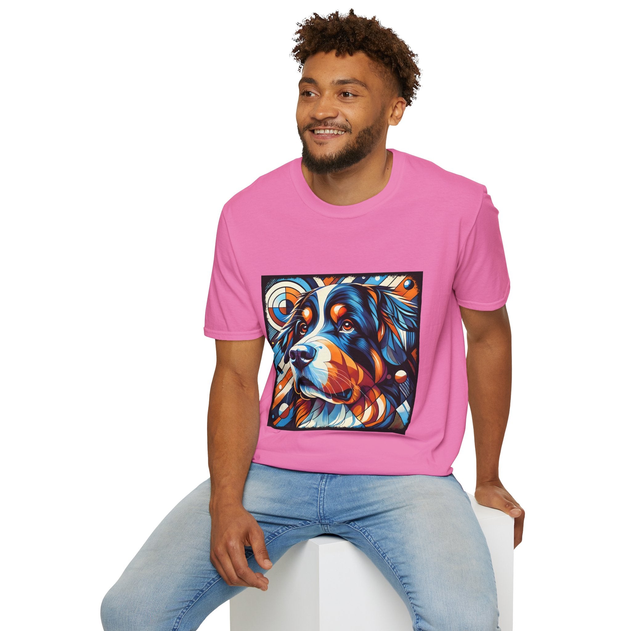 Bernese Mountain Dog Bold Geometric | Unisex Dog T-Shirt