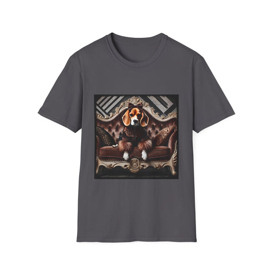 Beagle Fierce Fashionista design dog lover unisex t-shirt in charcoal