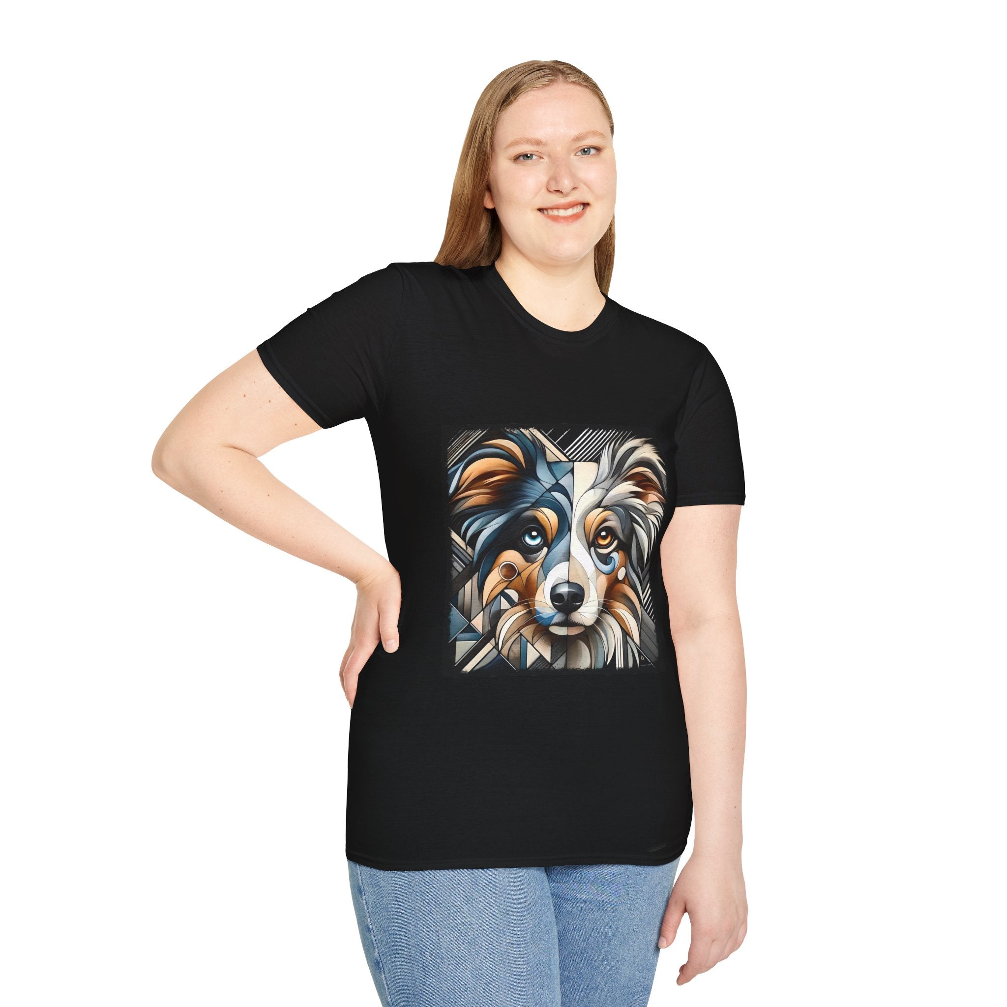 Miniature American Shepherd Merle Geometric | Unisex Dog T-Shirt