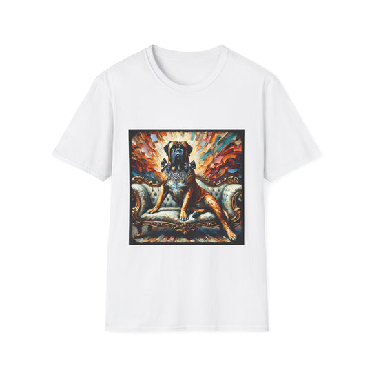 Bullmastiff Bold Diamond Classic design dog lover unisex t-shirt in white