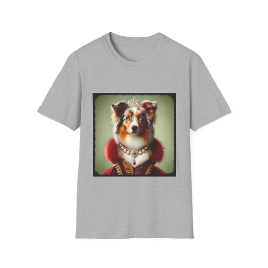 Miniature American Shepherd Red Merle Queen design dog lover unisex t-shirt in sport grey