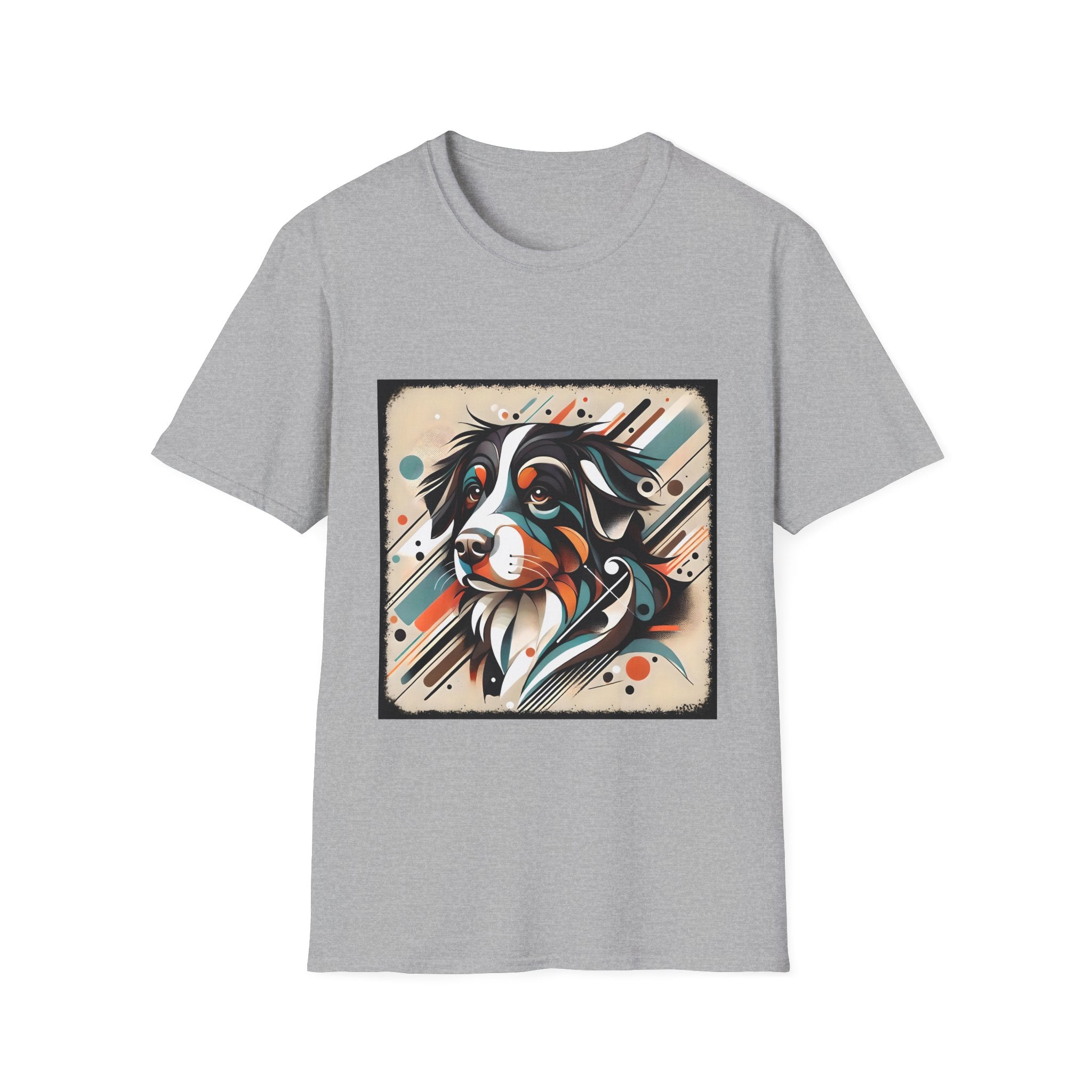 Bernese Mountain Dog Warm Geometric | Unisex Dog T-Shirt