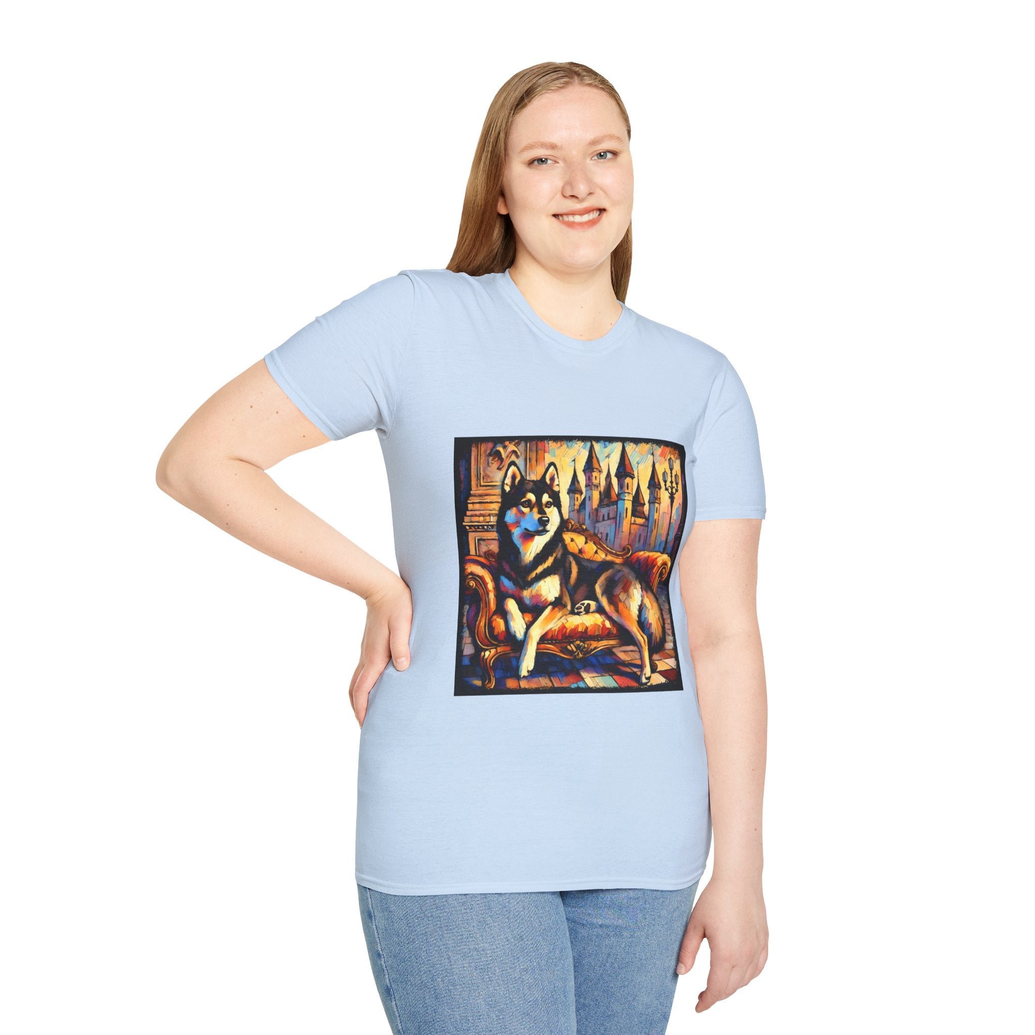 Siberian Husky Watercolor Classic | Unisex Dog T-Shirt