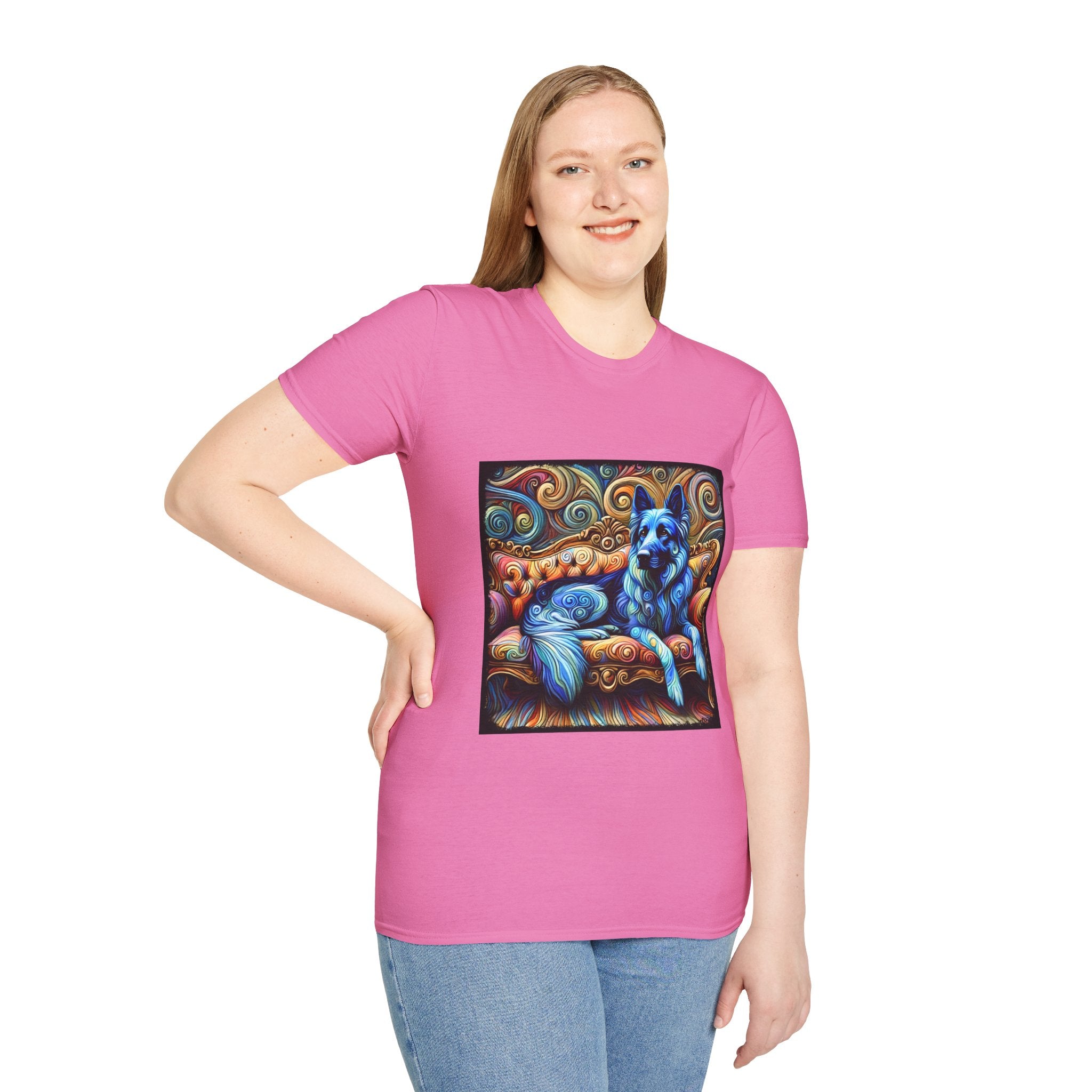 German Shepherd Blue Swirl | Unisex Dog T-Shirt