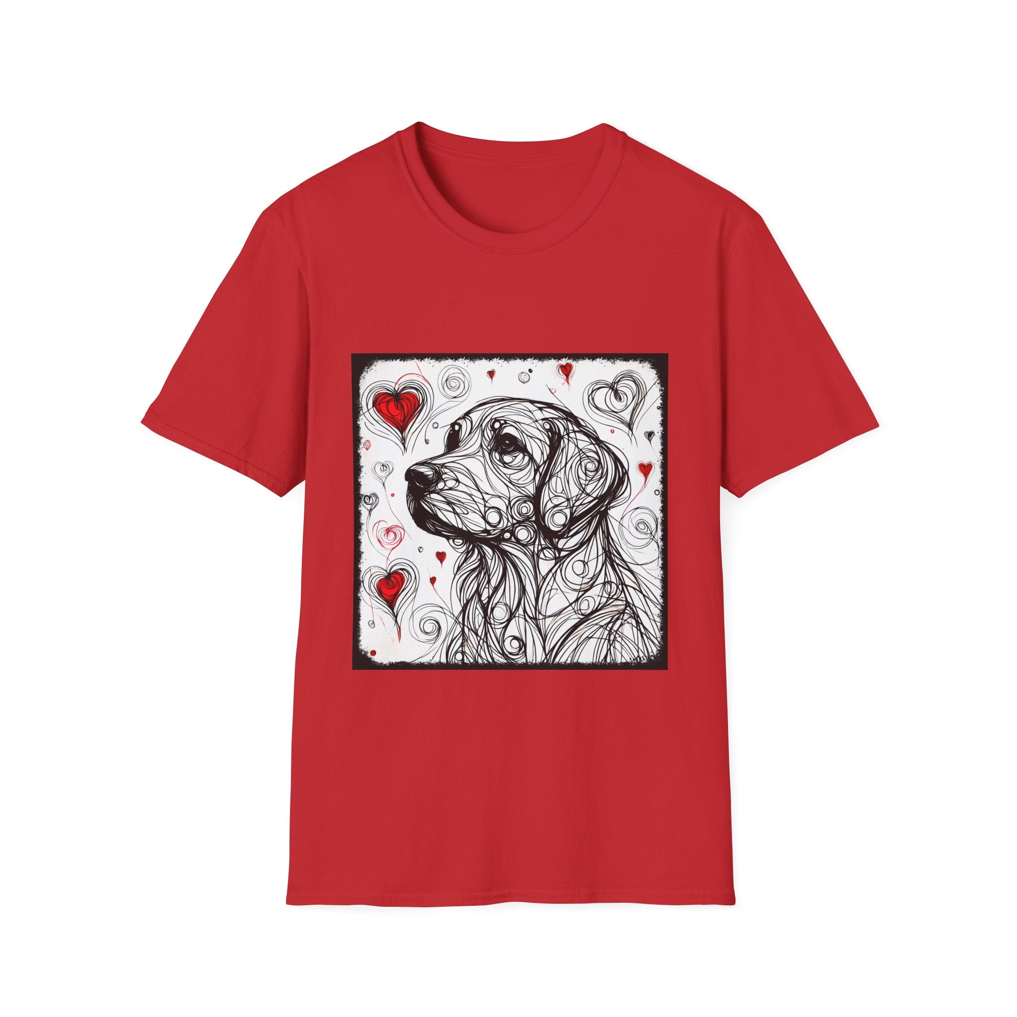 Golden Retriever Shirt | Bold Heart Sketch Dog Lover Tee