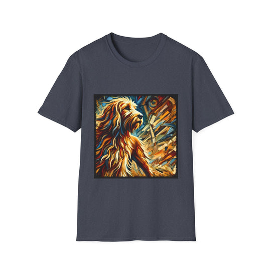 Goldendoodle Golden Classic design dog lover unisex t-shirt in heather navy