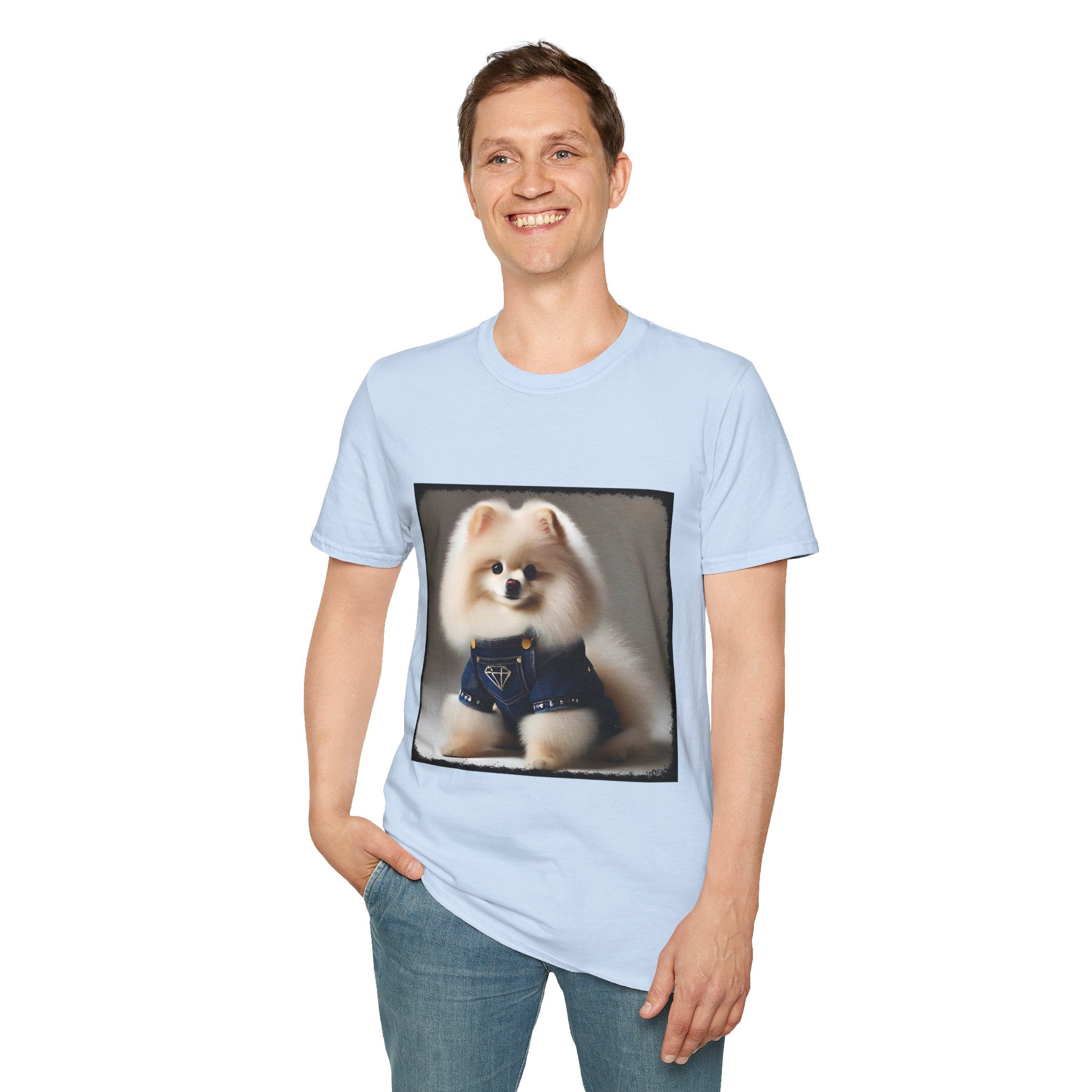 Pomeranian Pure Denim | Unisex Dog T-Shirt