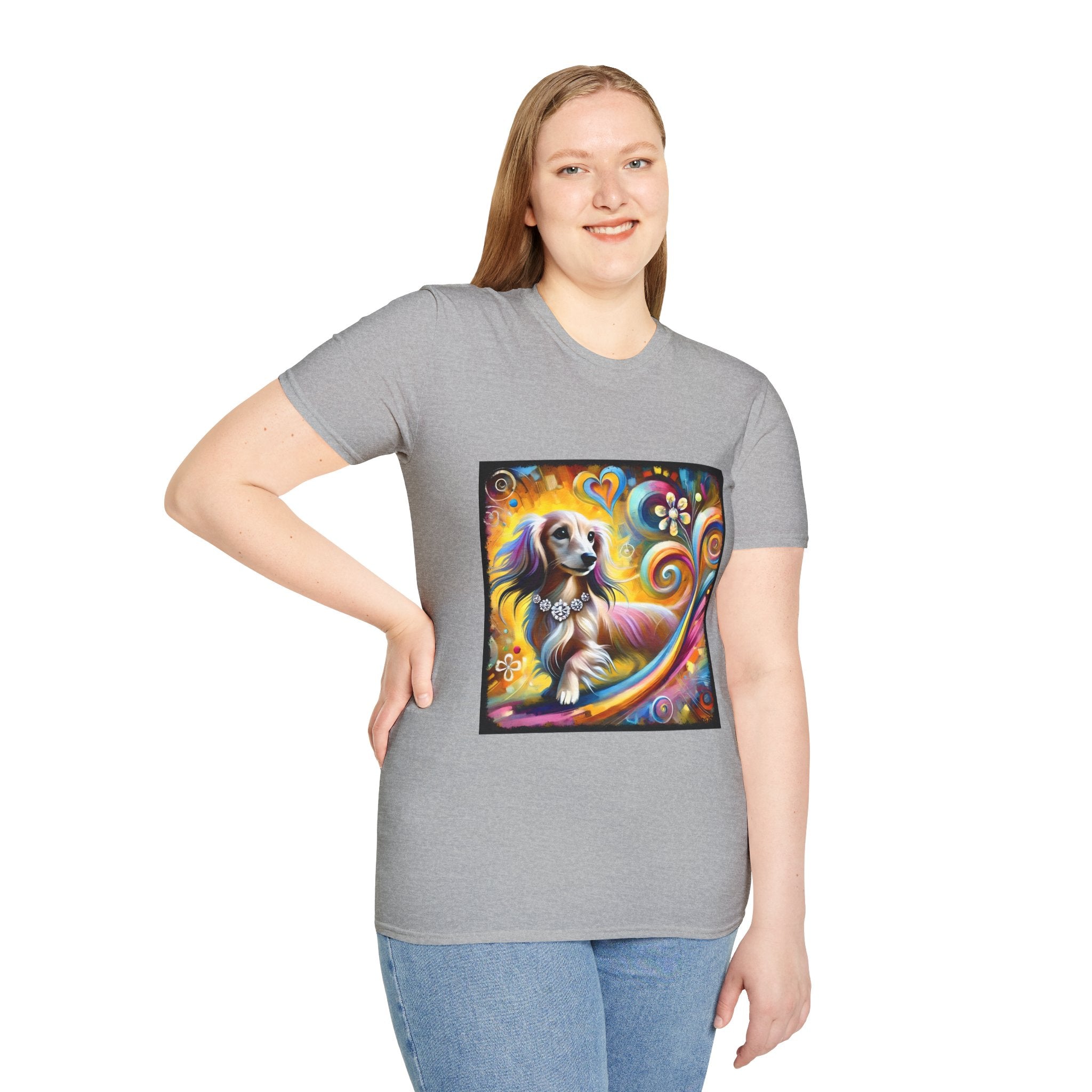 Dachshund Bold Diamond Swirl | Unisex Dog T-Shirt