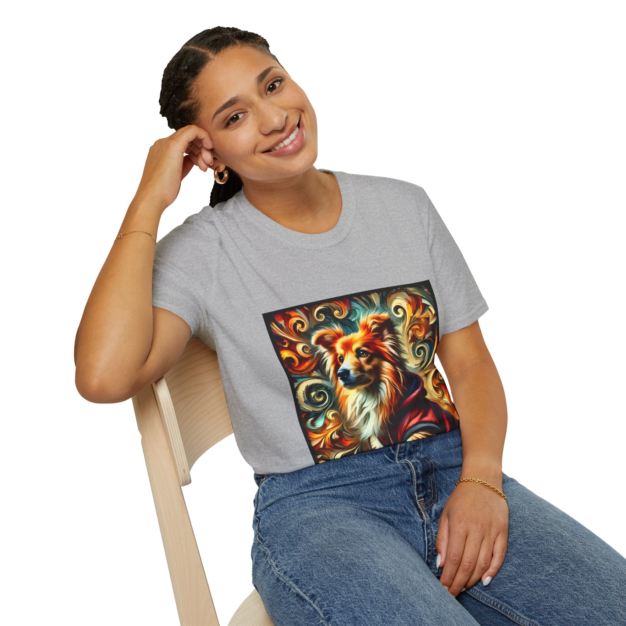 Miniature American Shepherd Relaxed Swirl | Unisex Dog T-Shirt