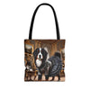 Bernese Mountain Dog Tote Bag Prep Princess Dog Lover Gift tote bag in black