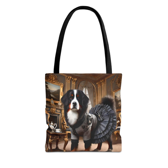 Bernese Mountain Dog Tote Bag Prep Princess Dog Lover Gift tote bag in black