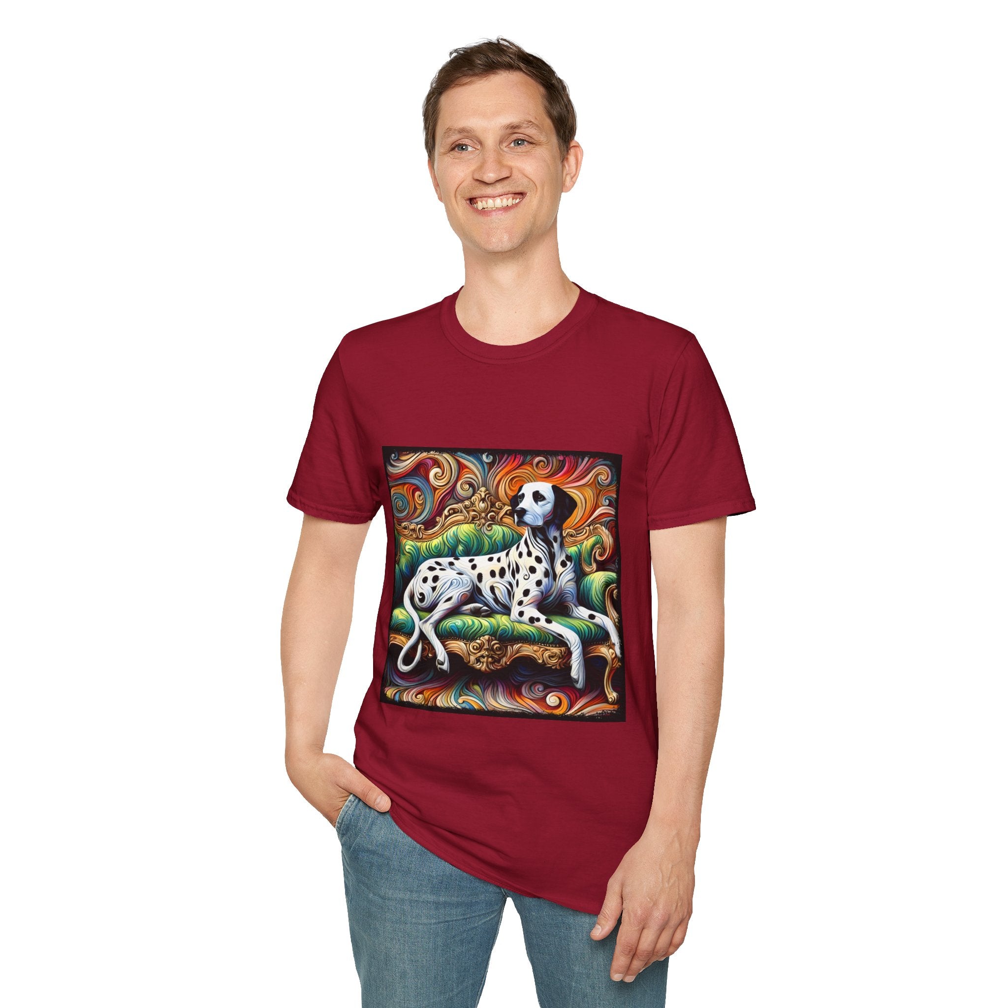 Dalmatian Rainbow Swirl | Unisex Dog T-Shirt