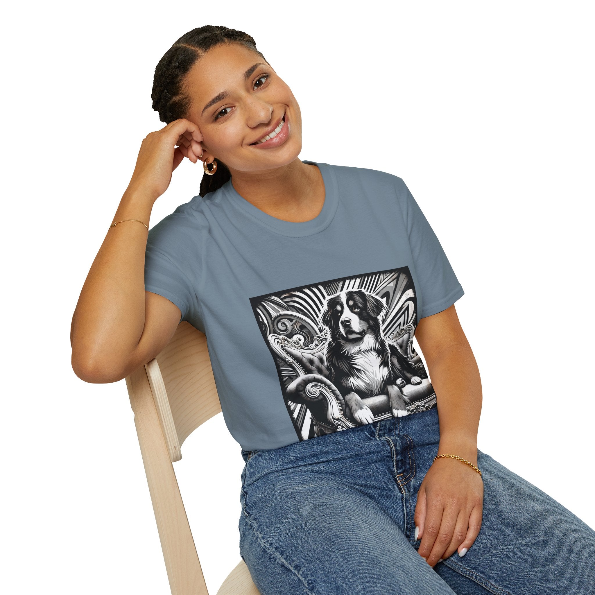 Bernese Mountain Dog B&W Bold | Unisex Dog T-Shirt