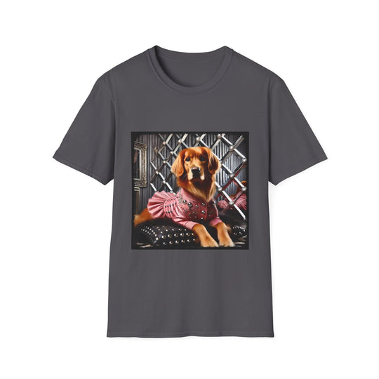 Golden Retriever Glam Icon design dog lover unisex t-shirt in charcoal