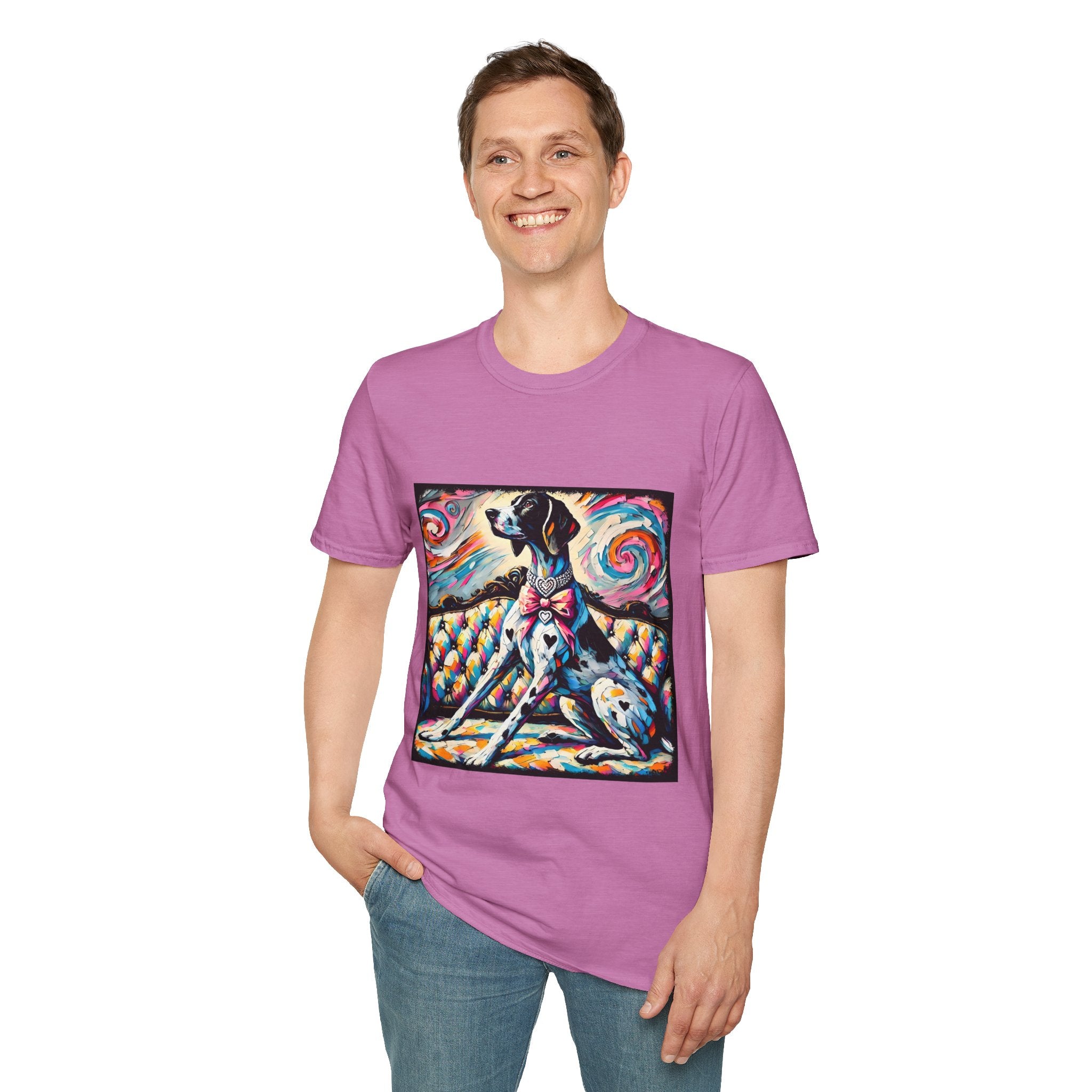 German Shorthaired Pointer Diamond Heart Swirl | Unisex Dog T-Shirt