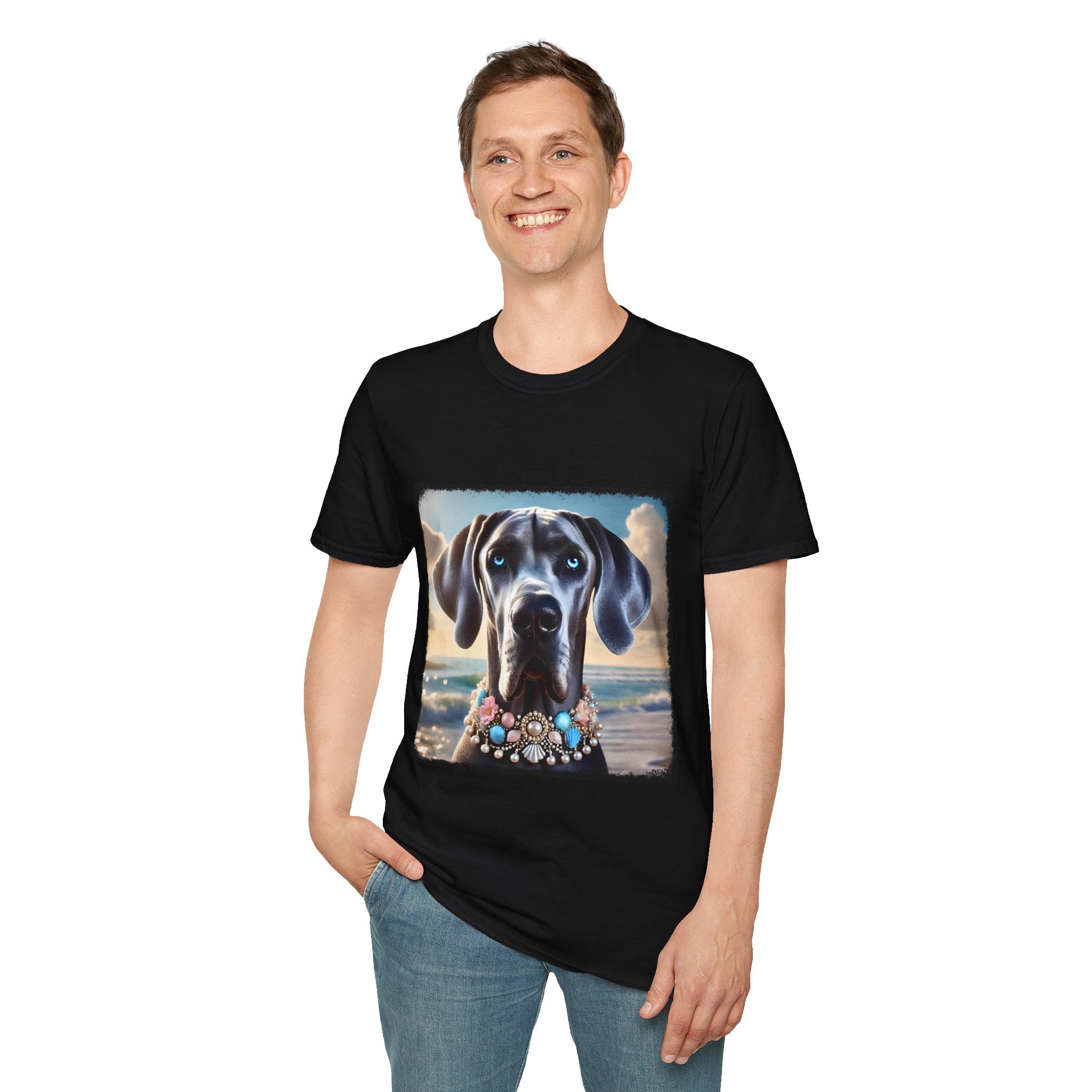 Great Dane Beach Beauty | Unisex Dog T-Shirt