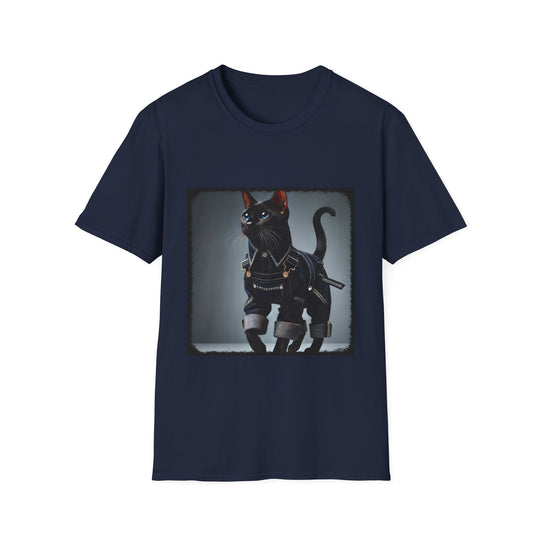 Bengal Cat Denim Dream design cat lover unisex t-shirt in navy
