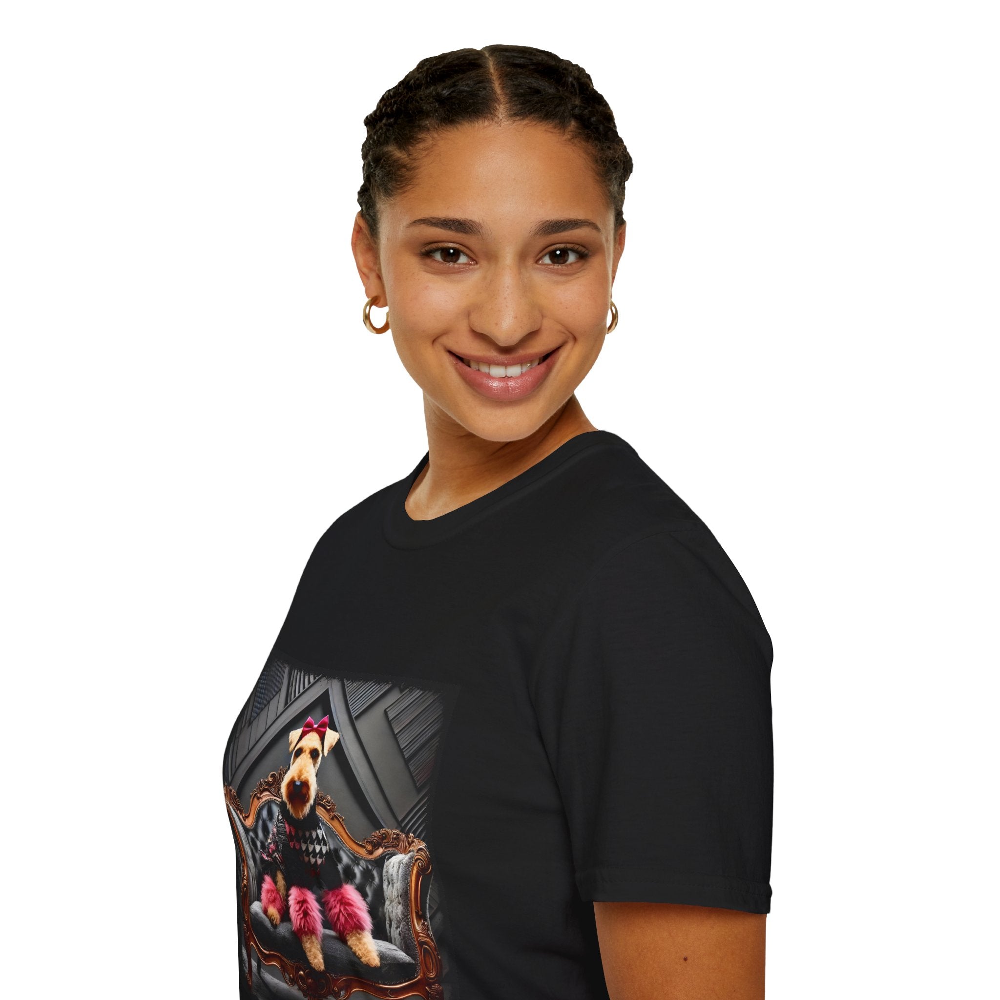 Airedale Terrier Shirt | Pink Rocker Dog Lover Tee