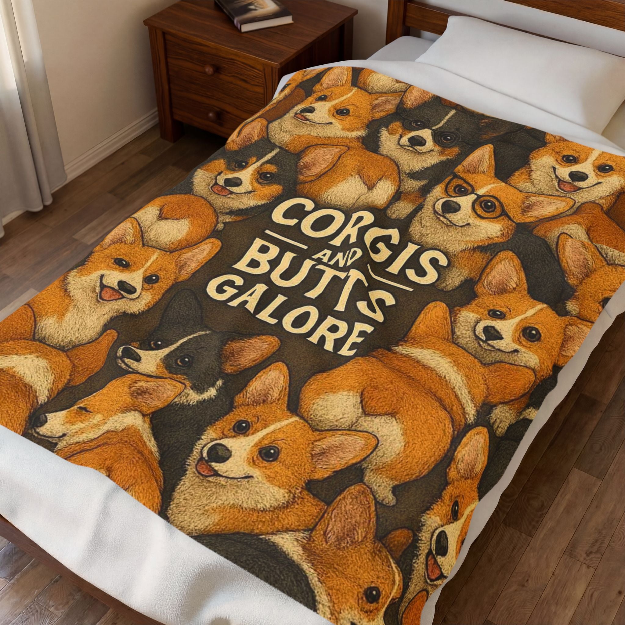 Pembroke Welsh Corgi Blanket | Corgi Butts Galore Dog Lover Gift
