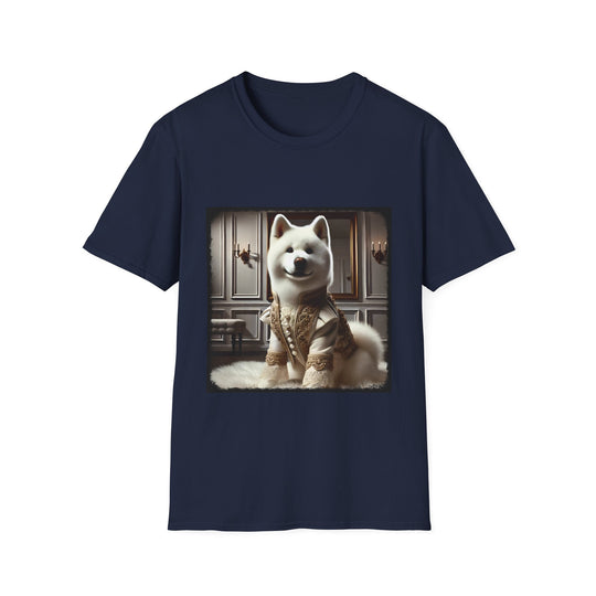 Akita Pure Class design dog lover unisex t-shirt in navy